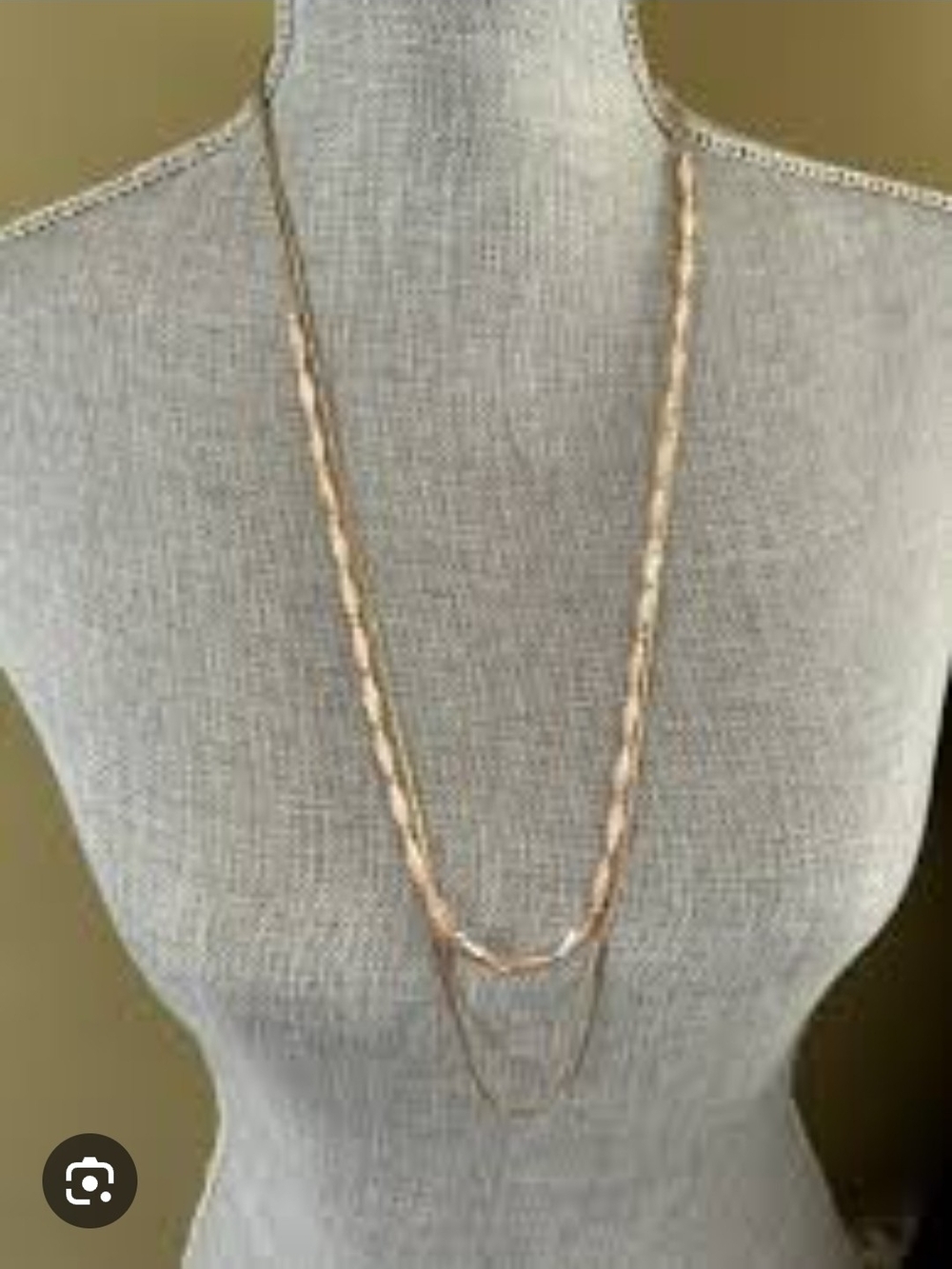 Plunder Rose Gold Layered Twist Chain Necklace